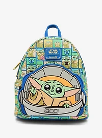 Loungefly Star Wars The Mandalorian Grogu Panels Mini Backpack - BoxLunch Exclusive