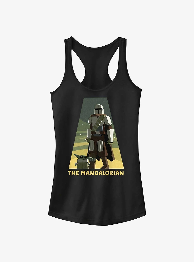 Star Wars The Mandalorian Grogu and Mando Spotlight Girls Tank