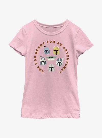 Star Wars The Mandalorian Adventure Helmets Youth Girls T-Shirt