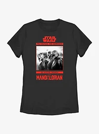Star Wars The Mandalorian Bounty Hunter Line Up Poster Womens T-Shirt