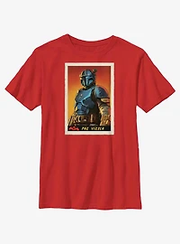 Star Wars The Mandalorian Paz Vizsla Poster Youth T-Shirt