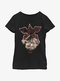 Stranger Things Halftone Demogorgon Youth Girls T-Shirt