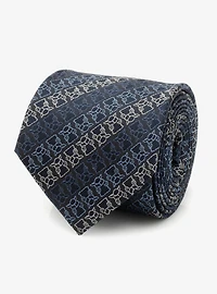 Star Wars The Mandalorian Grogu Outline Stripe Navy Men's Tie
