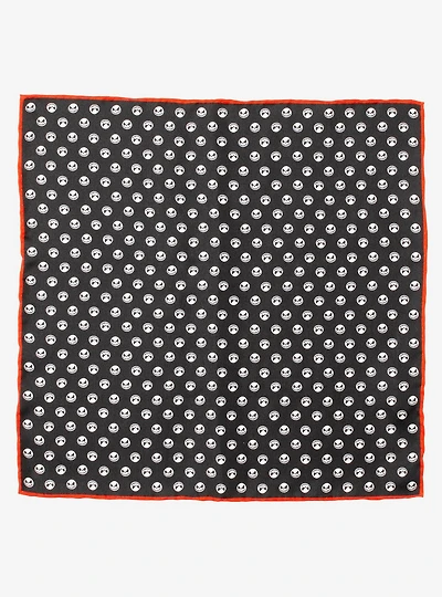 The Nightmare Before Christmas Jack Skellington Men's Black Pocket Square