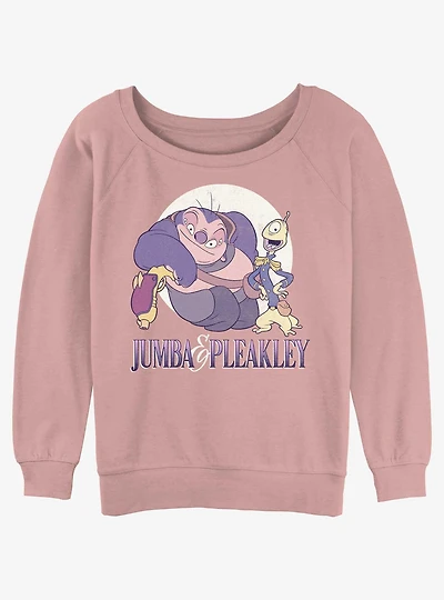 Disney Lilo & Stitch Jumba Pleakley Womens Slouchy Sweatshirt