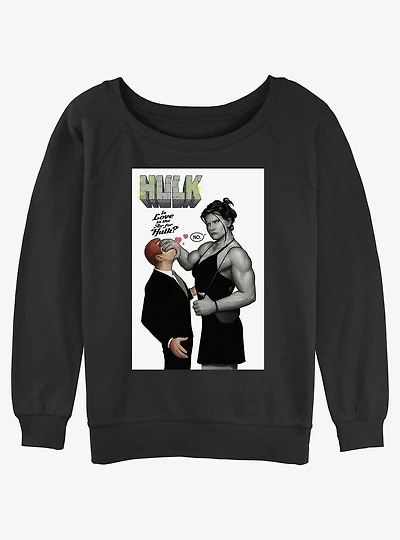 Marvel She-Hulk Love Is Not The Air Womens Slouchy Sweatshirt