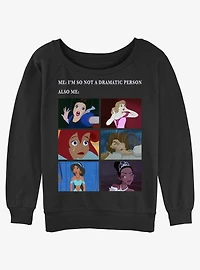 Disney Princesses Princess Drama Meme Womens Slouchy Sweatshirt