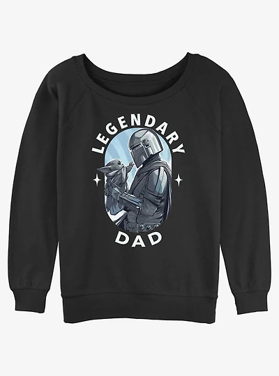 Star Wars The Mandalorian Legendary Dad Womens Slouchy Sweatshirt