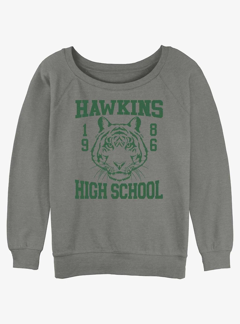Stranger Things Hawkins High School 1986 Womens Slouchy Sweatshirt