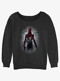 Stranger Things Vecna and Eleven Womens Slouchy Sweatshirt