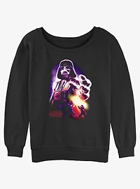 Star Wars Neon Vader Womens Slouchy Sweatshirt