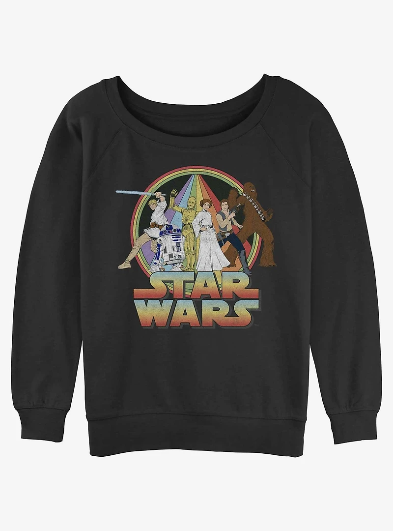 Star Wars Psychedelic Squad Womens Slouchy Sweatshirt