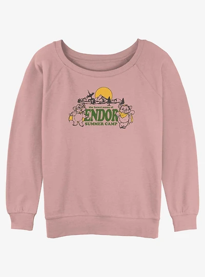 Star Wars Retro Ewoks Womens Slouchy Sweatshirt
