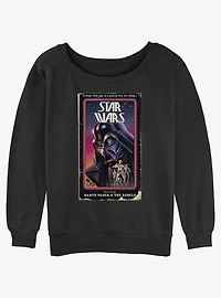 Star Wars VHS Stars Womens Slouchy Sweatshirt