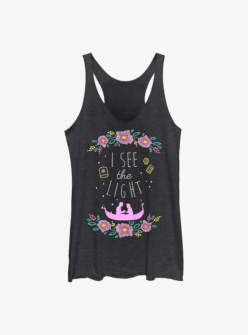 Disney Tangled I See The Light Girls Raw Edge Tank Top