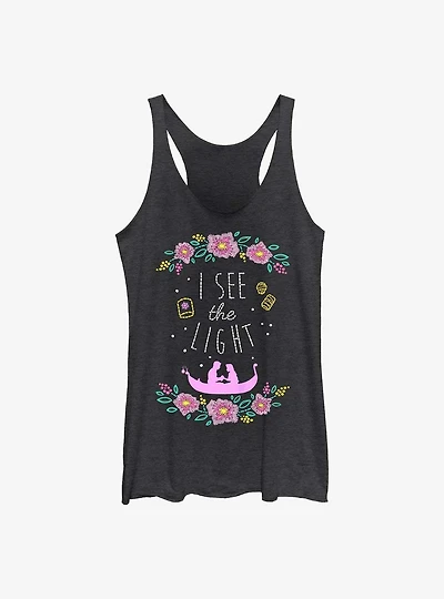 Disney Tangled I See The Light Girls Raw Edge Tank Top