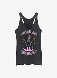 Disney Tangled I See The Light Girls Raw Edge Tank Top
