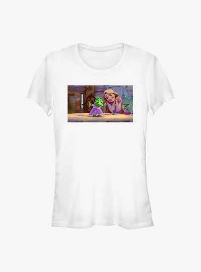 Disney Tangled Pascal & Rapunzel Art Mood Girls T-Shirt