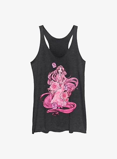 Disney Tangled Tonal Rapunzel Girls Raw Edge Tank
