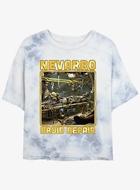 Star Wars The Mandalorian Nevarro Droid Repair Tie-Dye Girls Crop T-Shirt