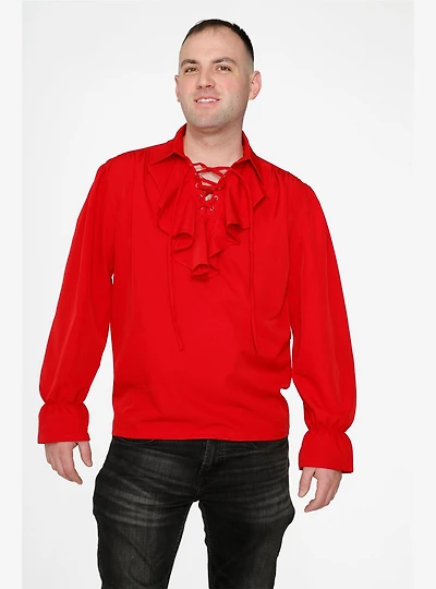 Red Pirate Men's Long Sleeve Shirt
