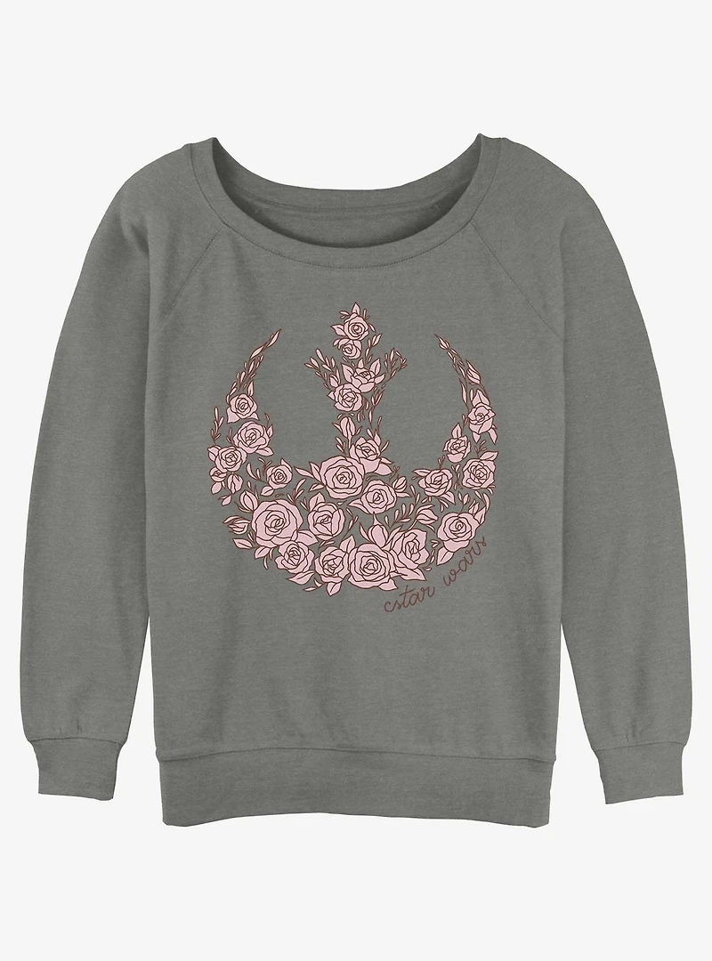 Star Wars Rose Rebel Womens Slouchy Sweatshirt