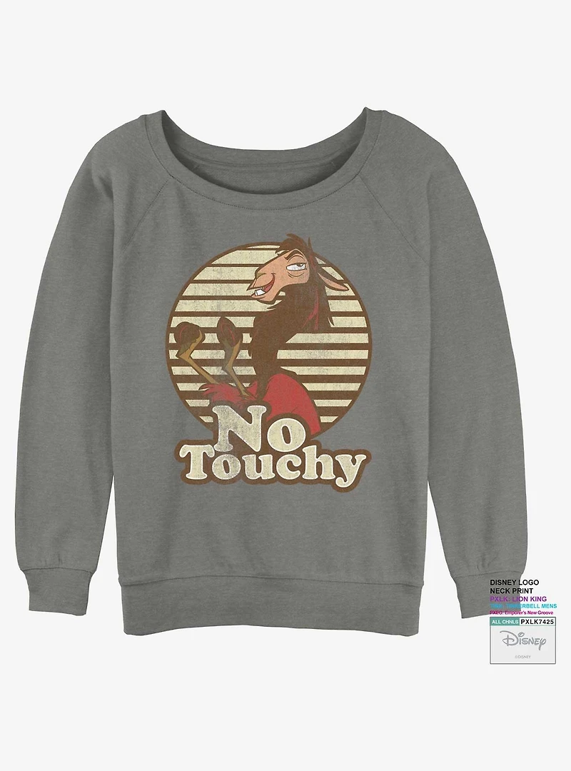 Disney The Emperor's New Groove Kuzco No Touchy Womens Slouchy Sweatshirt