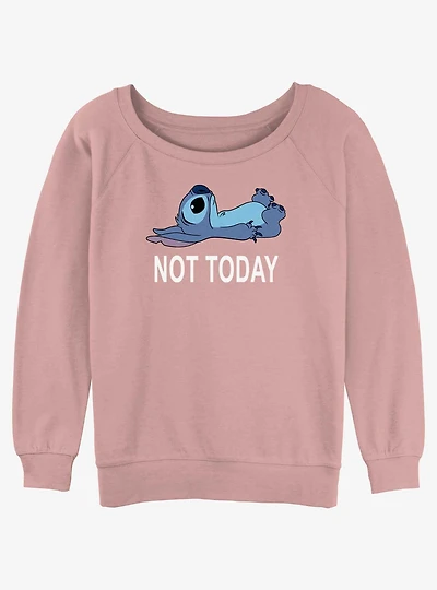 Disney Lilo & Stitch Not Today Womens Slouchy Sweatshirt