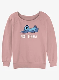 Disney Lilo & Stitch Not Today Womens Slouchy Sweatshirt
