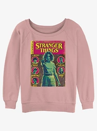 Stranger Things Comic Cover Womens Slouchy Sweatshirt