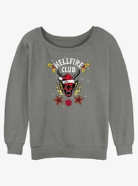 Stranger Things A Hellfire Holiday Womens Slouchy Sweatshirt