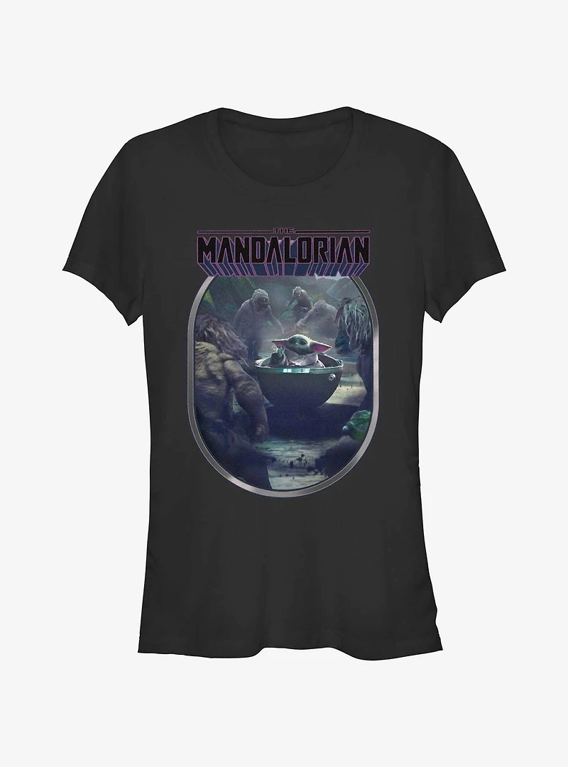 Star Wars The Mandalorian Alamites Attack Grogu Girls T-Shirt