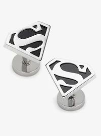 DC Comics Superman Black Onyx Stainless Steel Cufflinks