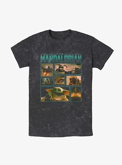 Star Wars The Mandalorian Adventures Through Mines of Mandalore Mineral Wash T-Shirt