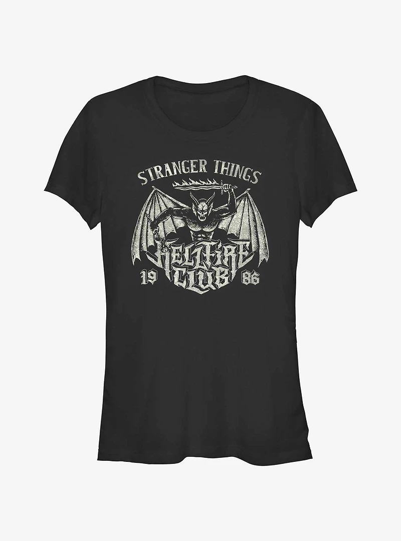 Stranger Things Hellfire Club Metal Band Girls T-Shirt