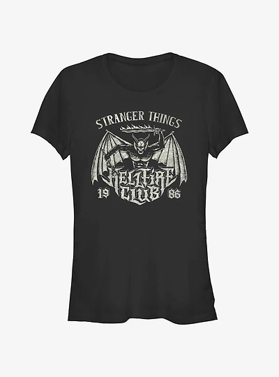 Stranger Things Hellfire Club Metal Band Girls T-Shirt