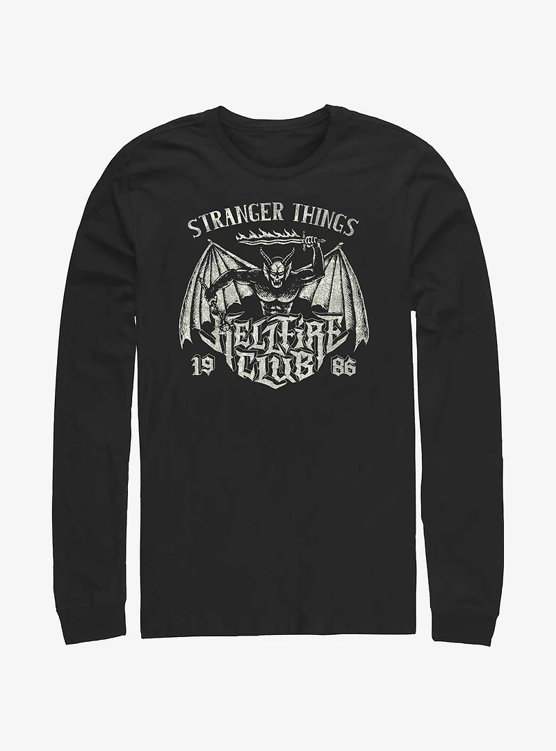 Stranger Things Hellfire Club Metal Band Long-Sleeve T-Shirt