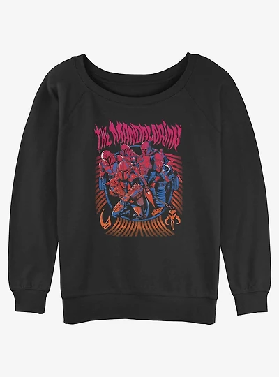 Star Wars The Mandalorian Banded Clans Mudhorn & Keldau Slouchy Sweatshirt