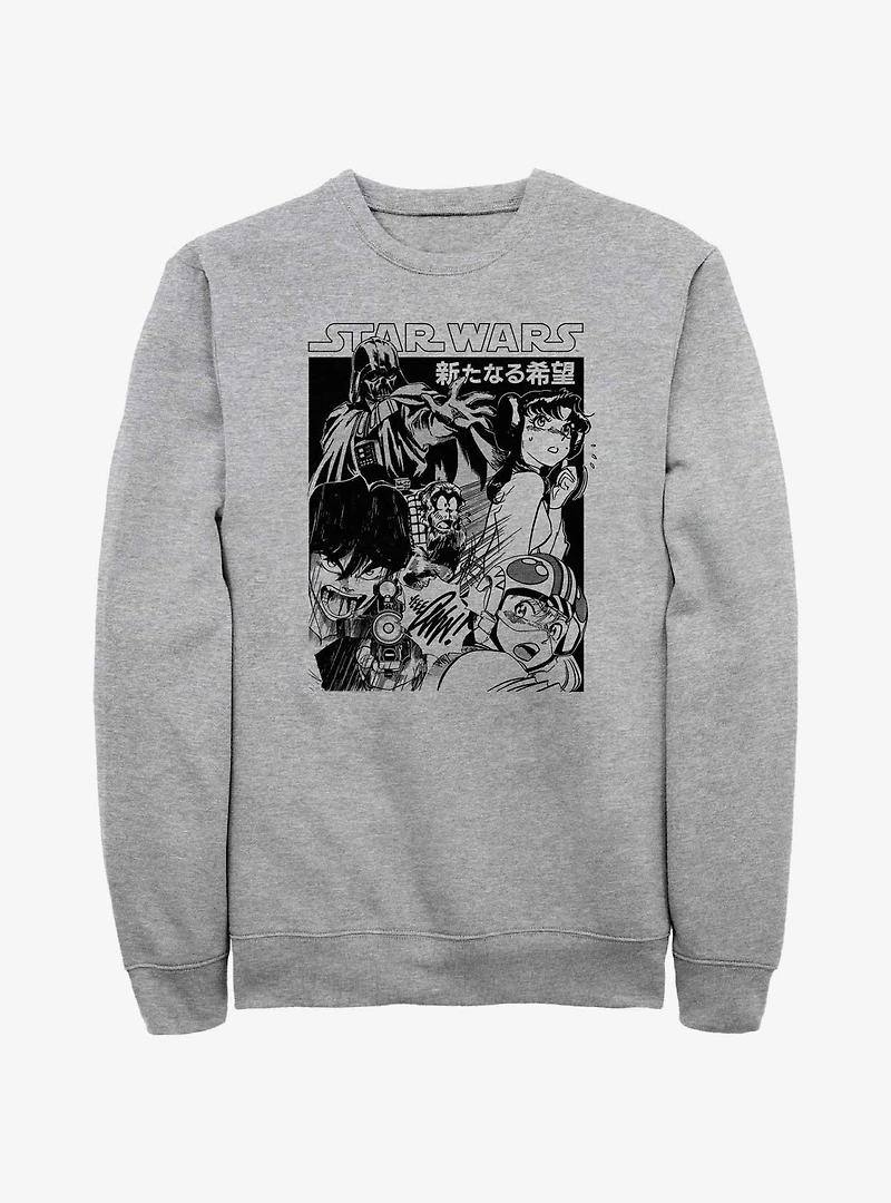 Star Wars Anime Style Galactic Heroes Poster Sweatshirt
