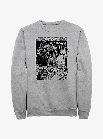 Star Wars Anime Style Galactic Heroes Poster Sweatshirt