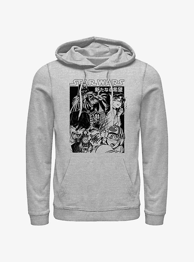 Star Wars Anime Style Galactic Heroes Poster Hoodie