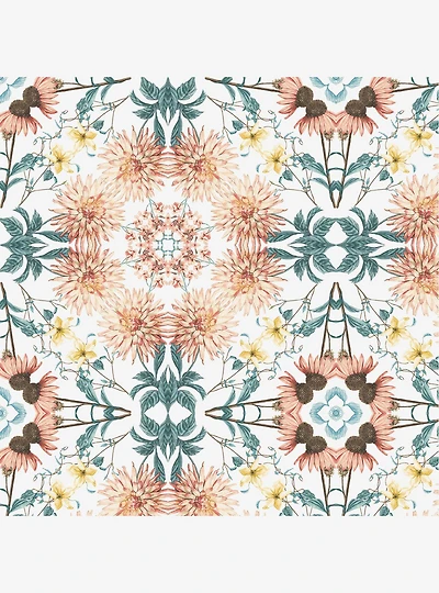Cottage Garden Kaleidoscope Peel & Stick Wallpaper