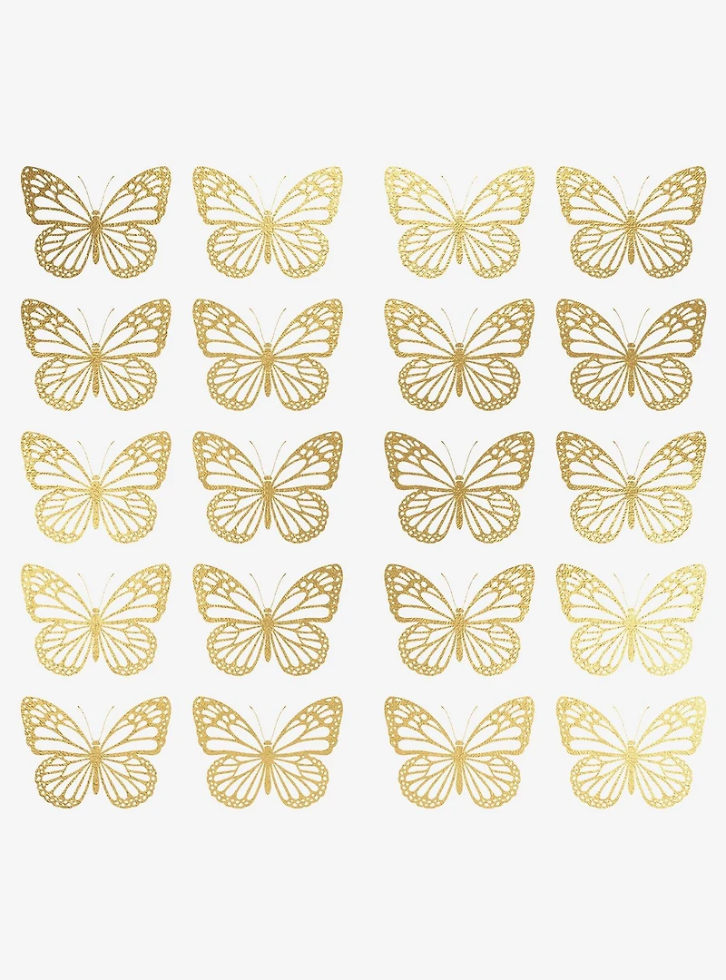 Gold Butterfly Peel And Stick Wall Decals