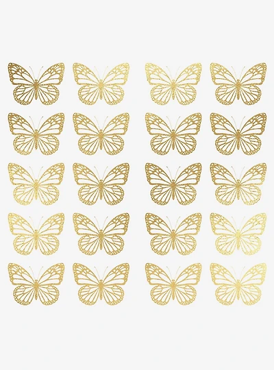 Gold Butterfly Peel And Stick Wall Decals