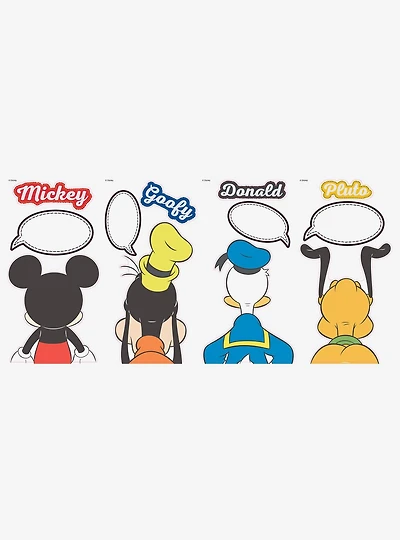 Disney Mickey Mouse And Friends Peel And Stick Wall Decals With Dry Erase