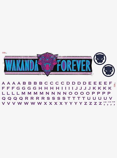 Marvel Black Panther: Wakanda Forever Peel & Stick Wall Decals With Alphabet