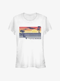 Disney The Little Mermaid Graphic Sunset Girls T-Shirt