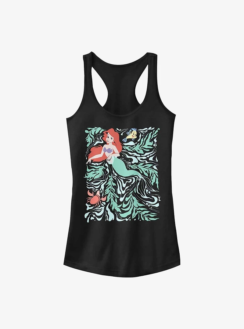 Disney The Little Mermaid Swirly Poster Girls Tank