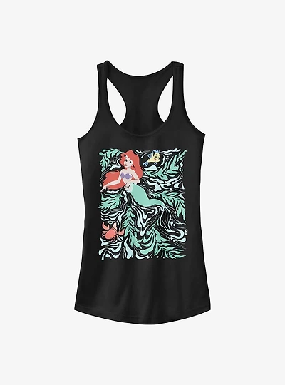 Disney The Little Mermaid Swirly Poster Girls Tank