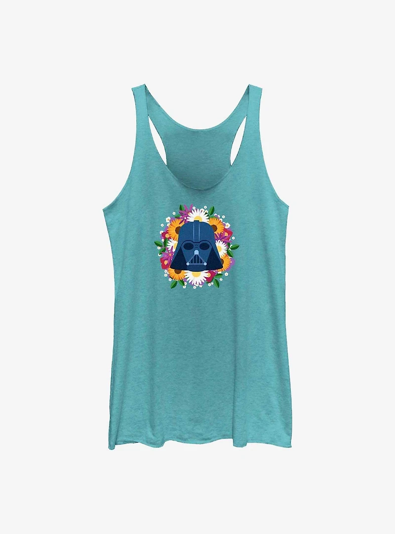 Star Wars Vader Floral Helmet Girls Tank